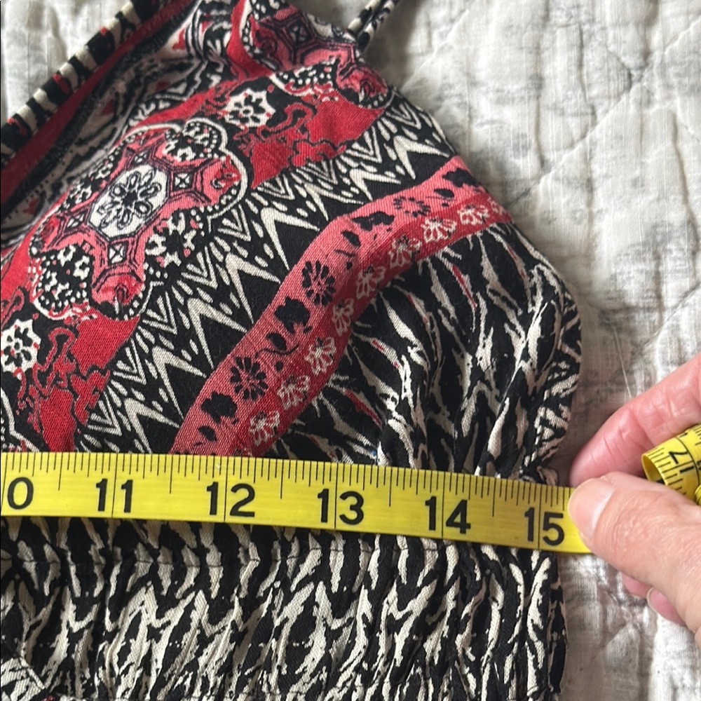 Bohemian Maxi Dress with Red Accents - Picture 8 of 11
